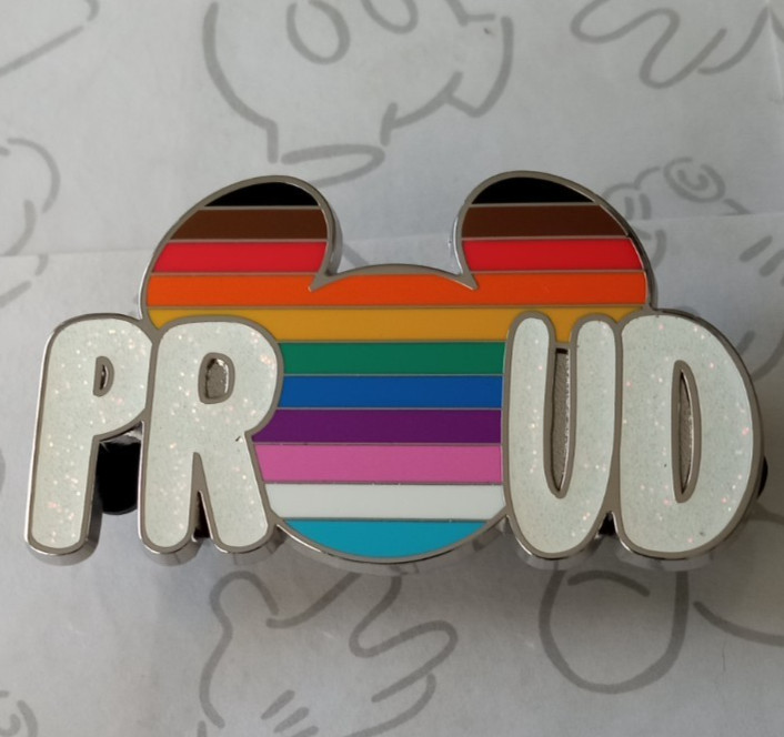 Rainbow Proud Mickey Mouse Head Icon Pride Disney Pin 155721