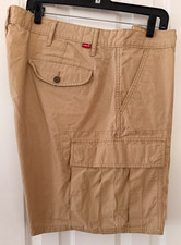 Levi Strauss Waterless Beige Cargo Shorts, Men's 42 with 6" Inseam