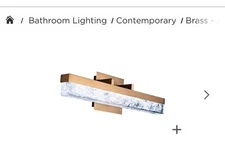 Modern Forms Minx 1Lt 21" Horizontal Sconce/3000K, Brass/Crystal - WS-62021-AB