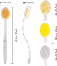Rückenbürste Mit Langem Stiel, 3-In-1 Dusch...