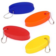 Floating Keychain for Boat Keys,4 Pack Vinyl Foam Floating Keychains Bright Colo