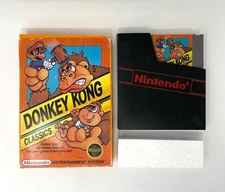 Donkey Kong Classics for NES (Box + Cartridge) (Authentic, Tested, Working)