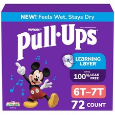 Pull-Ups Boys' Potty Training Pants, Size 6T-7T Training Underwear 55-75 lbs...