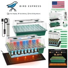 Kit de inicio de semillas de 120 celdas con estera de calor juego de luces de crecimiento para jardinería interior