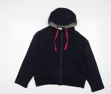 Womens UK Size M Roman Blue Full Zip Hoodie