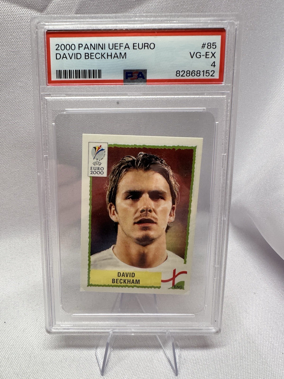 2000 Panini Uefa Euro #85 David Beckham PSA 4
