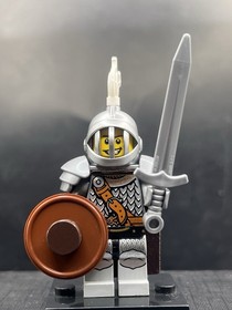 LEGO Knight King Minifigure Sword Shield Kingdoms Castle D&D 21348 7094