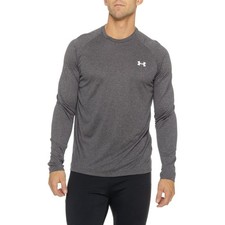 Under Armour Tech 2.0 T-Shirt Men's Long Sleeve Carbon Heather Size Large