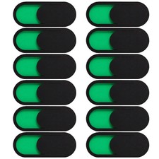 12 Pack Webcam Cover Slide Privacy for Laptop Tablet Camera Blocker Green Red