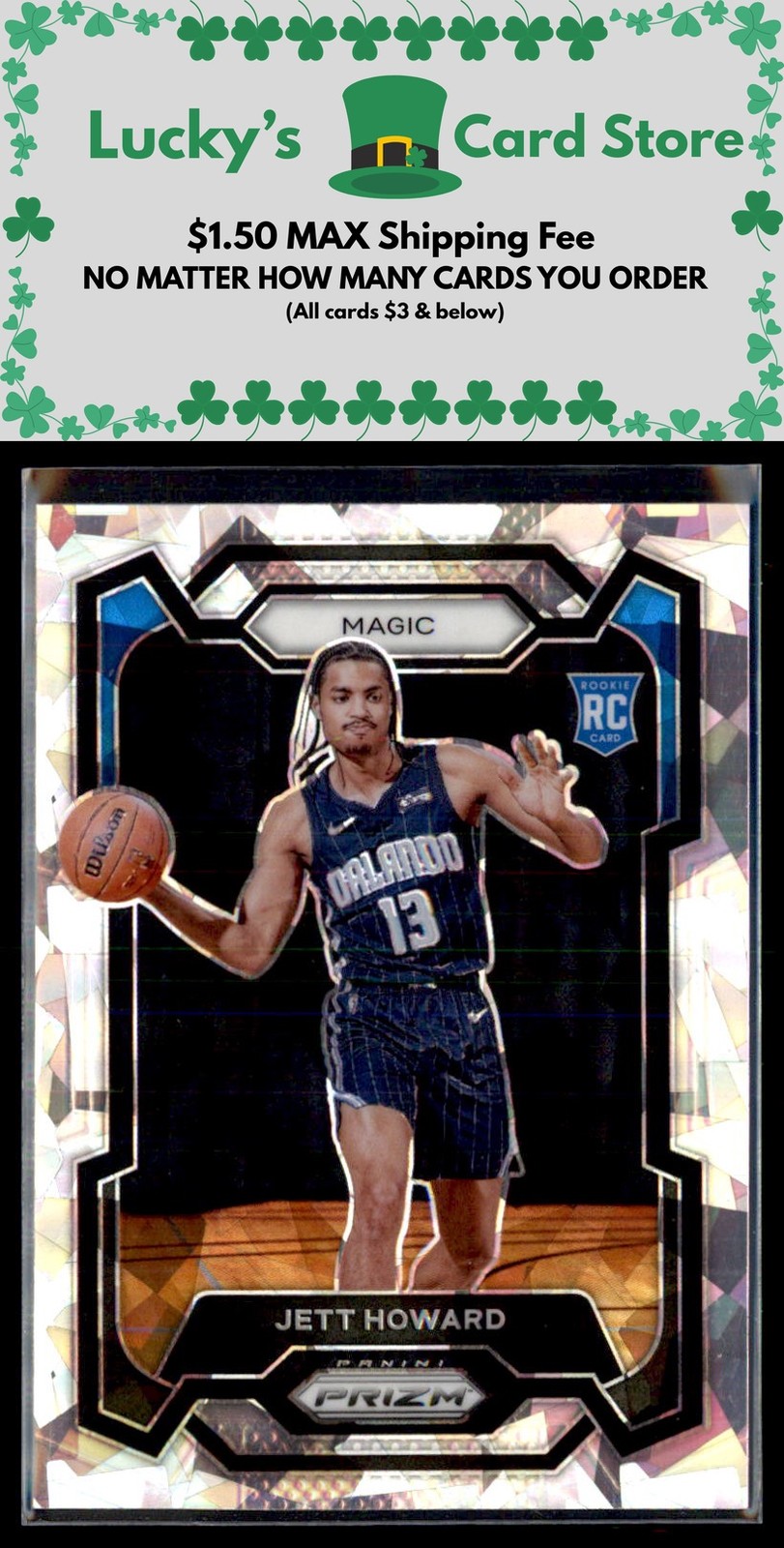 2023-24 Panini Prizm #132 Jett Howard Prizms Silver Ice Rookie