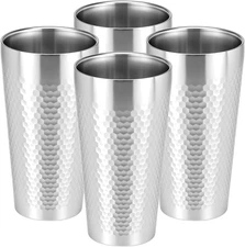 4 Pack 19 oz Stainless Steel Stackable Tumblers Double Wall Metal Cups 304 SetXL