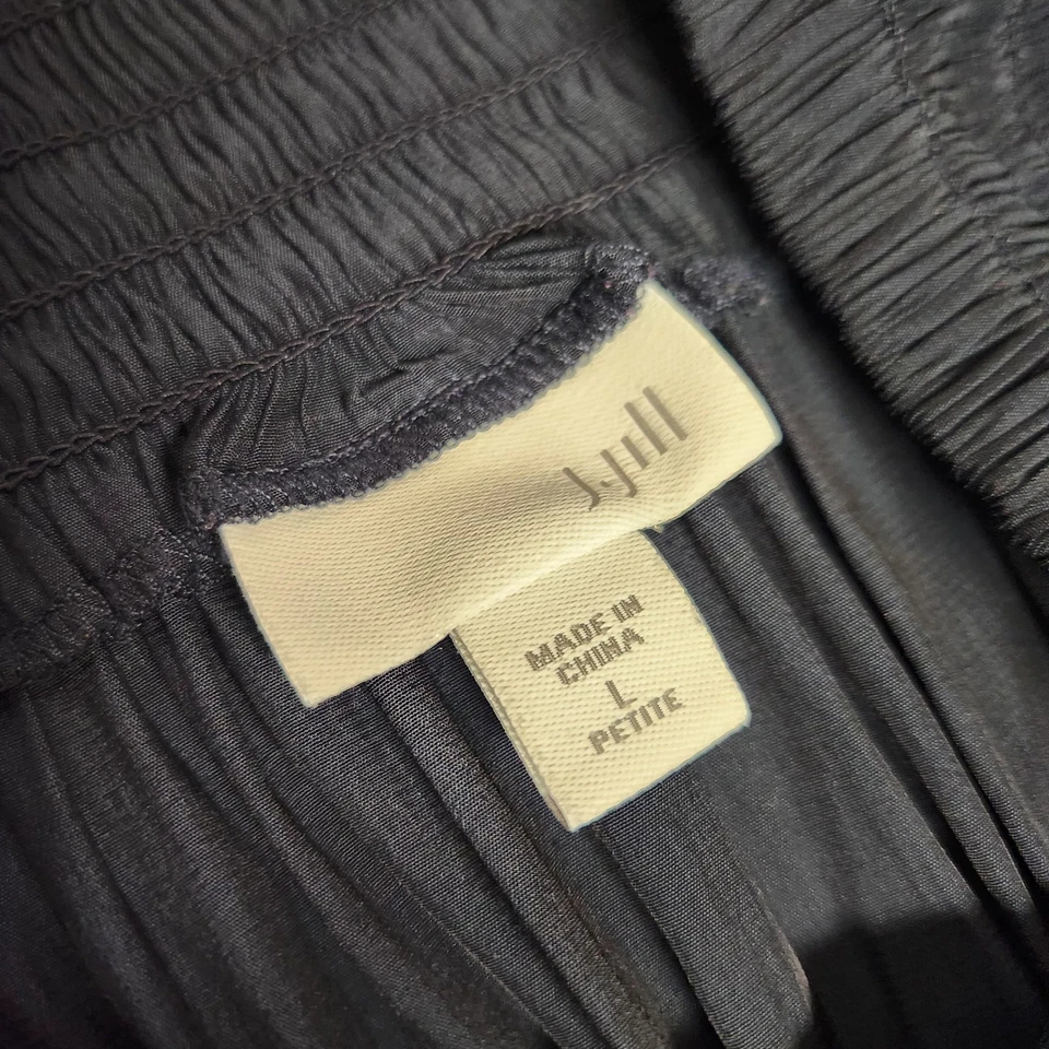 Maxi Falda Ligera Cintura Elástica J Jill Negra Talla Grande Pequeña Boho Foto 3 de 4