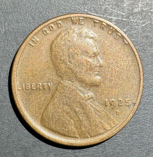 1925-D Lincoln Wheat Penny Circulated (BN) - Good Condition