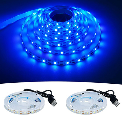 5V USB Blue 460-465Nm LED Strip Light USB Powered 13.12Ft/4M 240Leds Flexible SM
