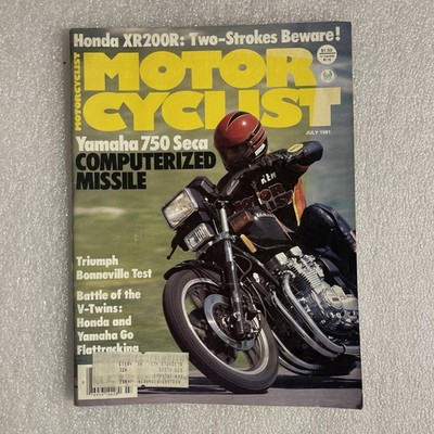 1981 July Motorcyclist Magazine Yamaha 750 Seca Honda XR200R Triumph B2199