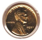 Rare Old Antique 1937 US Lincoln 24k Gold Plated Cent Penny Collection Coin USA