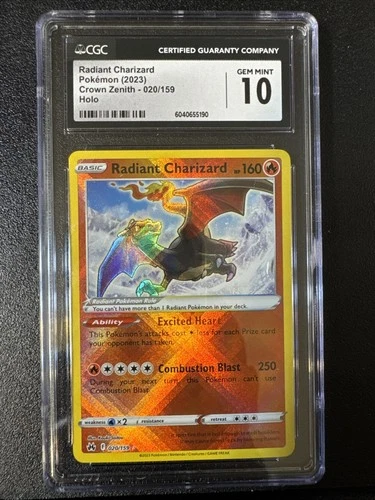 Crown Zenith Radiant Charizard 020/159 CGC 10