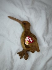 Ty Beanie Babies Beak Kiwi Bird Plush 1998 with Tags