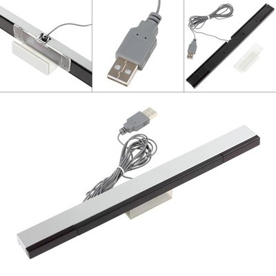 USB Wired Infrared Sensor Bar with Stand Fit for Nintendo Wii / Wii U Console US