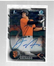 Jonah Arenado 2016 1st Bowman Chrome Auto Rc Autograph Prospect BCAP-JA   2