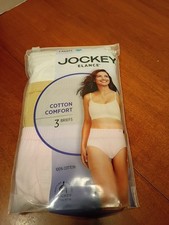 Jockey Elance 100 Cotton Brief Underwear Women's Size 8XL-3 Pack Pink Tan White