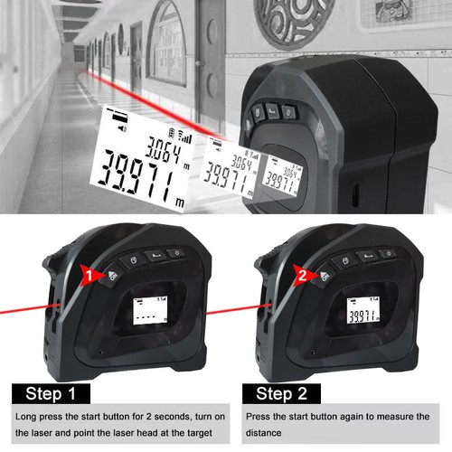 Mètre à ruban large longueur 5M avec télémètre laser incorporé portée de 40m - 第 2/6 張圖片