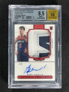 2020 21 National Treasures Deni Avdija Purple RC Patch Auto RPA /8 BGS 10 Auto