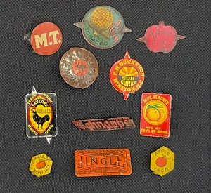 Lot of 10 Assorted Vintage Tobacco Tin Tags