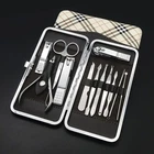 12PCS Pedicure / Manicure Set Nail Clippers Cleaner Cuticle Grooming Kit Case xx