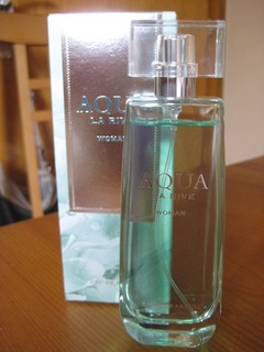 Parfumflakon für Sammler La Rive Aqua gebraucht/used Deko Glasflakon