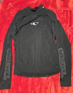 O'Neill Black Long Sleeve Rash Guard Top Shirt (Youth)