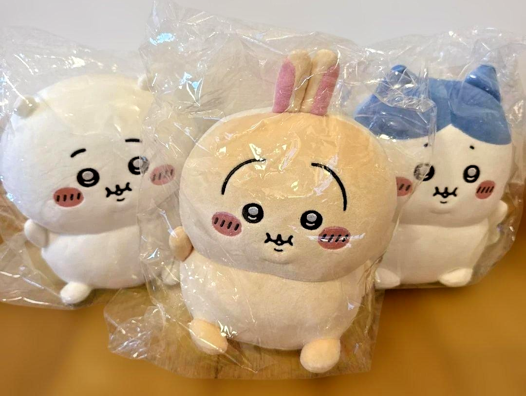 Chiikawa Bocchari Tenori Plush Doll Set Hachiware Usagi 22cm 3pcs