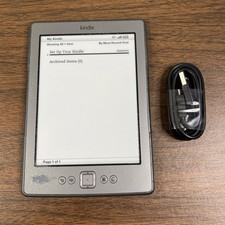 Amazon Kindle 4th Generation 2GB 6" Ebook Reader Model D01100 Graphite, Tested