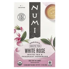 Organic White Tea, White Rose, 16 Non-GMO Tea Bags, 1.13 oz (32 g)