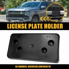 For 2021-2023 Chevrolet Suburban Tahoe Front License Plate Tag Bracket Black EXD