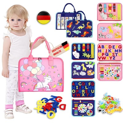 Activity Board Für Kinder, Montessori Spielzeug Ab 1 2 3 4 5 Jahre Busy Board DE