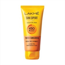 Lakme Sun Expert, SPF 50 PA Tinted Sunscreen, 100g, for Sun Protection with N