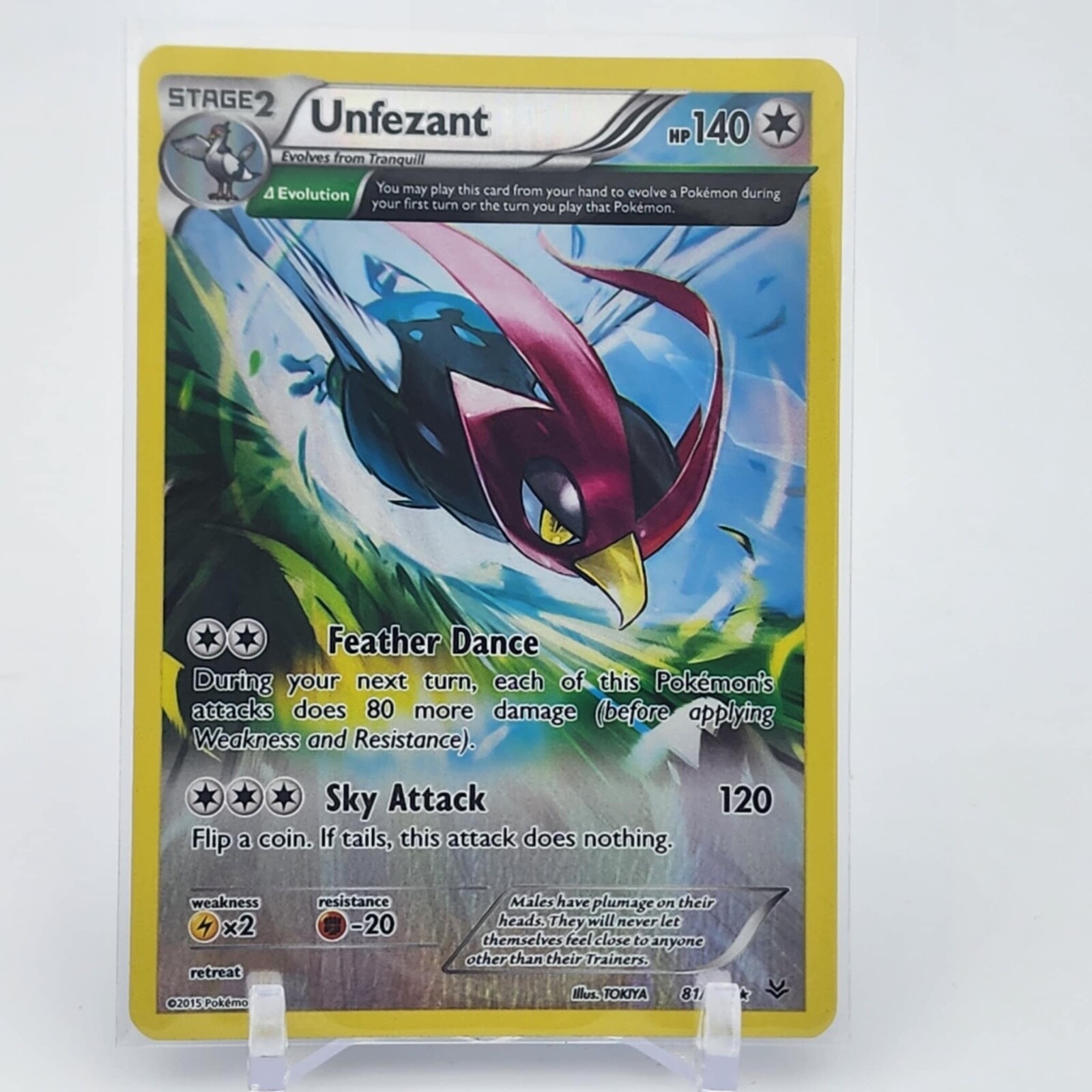 Unfezant - 81/108 - Reverse Holo - Roaring Skies - Pokemon Card - LP