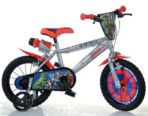 Bicicletta Bambino 16 Pollici Avengers 5 6 7 8 anni Pedali Rotelle Freni  Bimbo | eBay
