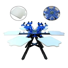 M-Class 6 Color 6 Station Screen Printing Press Print T-shirt with Fixed Pallet