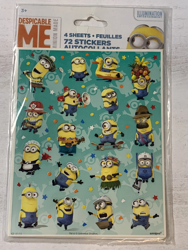 DESPICABLE ME MINIONS Party Activity Pack, Stickerland, Stickers, Tattoos NEW - Image 4 of 4