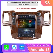 Car Radio 9.7"Android 13 GPS Navi DSP 6+64G For Toyota Fortuner Vigo Hilux 05-14
