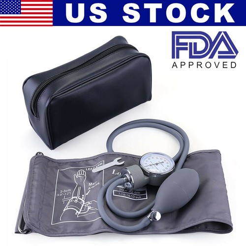 Aneroid Sphygmomanometer Stethoscope Manual Blood Pressure Monitor BP Cuff Gauge - 第 16/49 張圖片