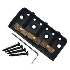 Wilkinson WTBS Short Bridge 3 Compensated Brass Saddles TL Guitar Bridge Black