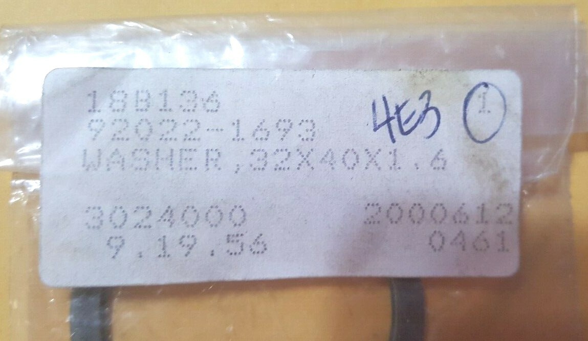 ハンドメイド Kawasaki ZG, VN NOS 32x40x1.6 Washer 92022-1693 (11093) | eBay