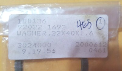 Kawasaki ZG, VN NOS 32x40x1.6 Washer 92022-1693 (11093) | eBay