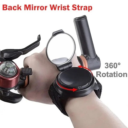 Bicycle Rearview Mirror Wristband Rear View Mirror Arm Back Mirror Wrist Strap - Picture 3 of 11
