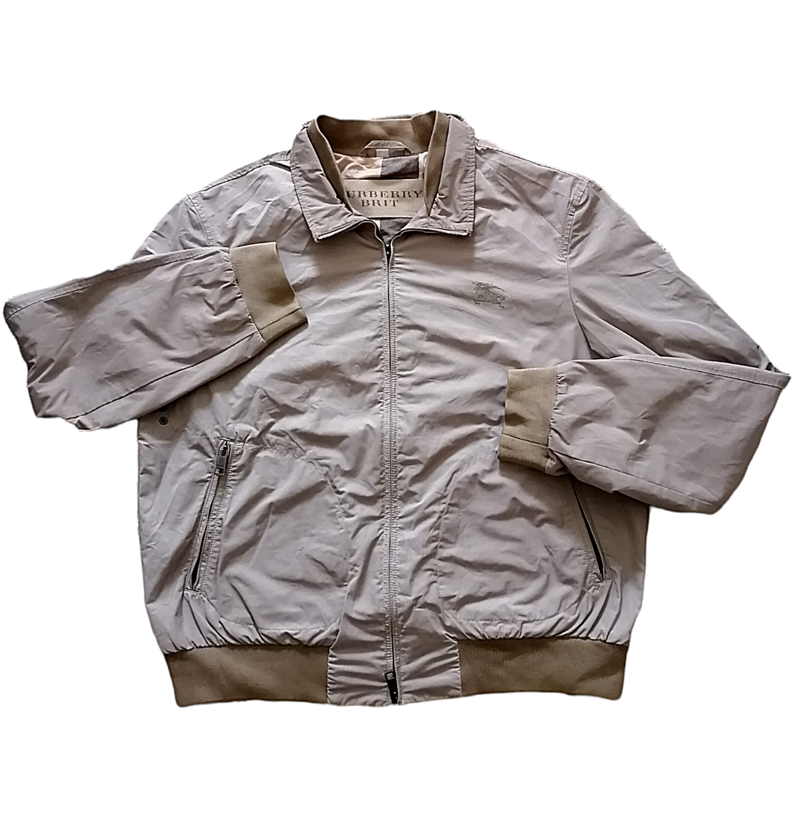 Burberry Brit men Khaki Beige Nova Check Bomber Jacket Size Burberry Brit men Khaki Beige Nova Check Bomber Jacket Size