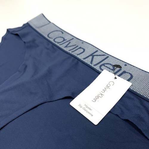 Calvin Klein Women’s Underwear Bikini Breif Logo Lace In Metallic Blue Size XS - Picture 4 of 8