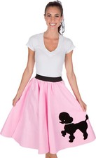 Adult Poodle Skirt Light Pink with Musical note printed Scarf